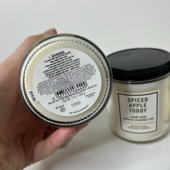 Bath & Body Works Candles Spiced Apple Toddy 7oz Essential Oils Lot Of 3 - Picture 5 of 5